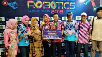 Siswa man 1 palembang sabet juara 1 kompetisi robotik madrasah nasional